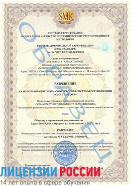 Образец разрешение Белорецк Сертификат ISO 50001